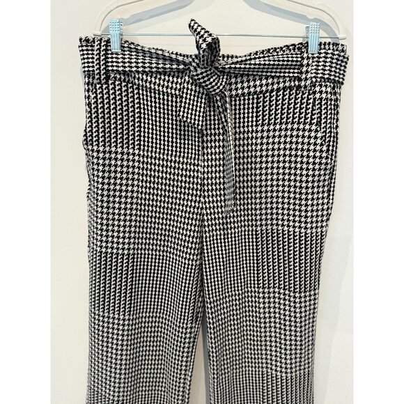 New York and Company Pants Womens Wide Leg Size XL Preppy Houndstooth Plaid Work - Picture 2 of 16